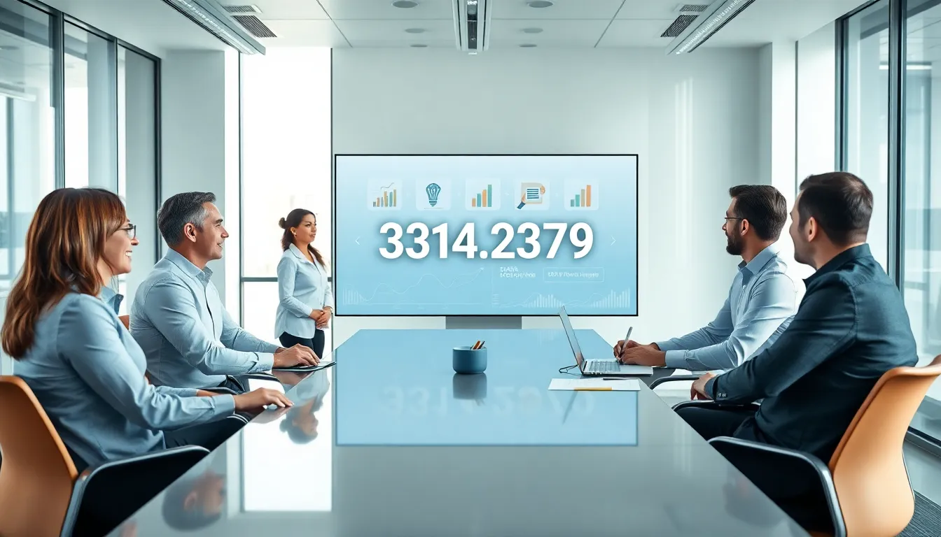 diverse team discussing the significance of a unique identifier number.